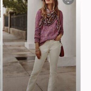 J Jill stretch cords corduroy pants size large color cream